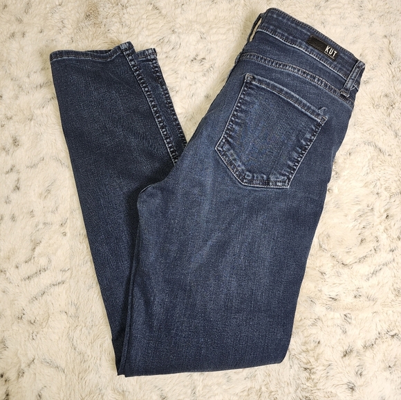 Kut From The Kloth Dark Was Skinny Jeans Size 8 Mid High Rise - Picture 2 of 14